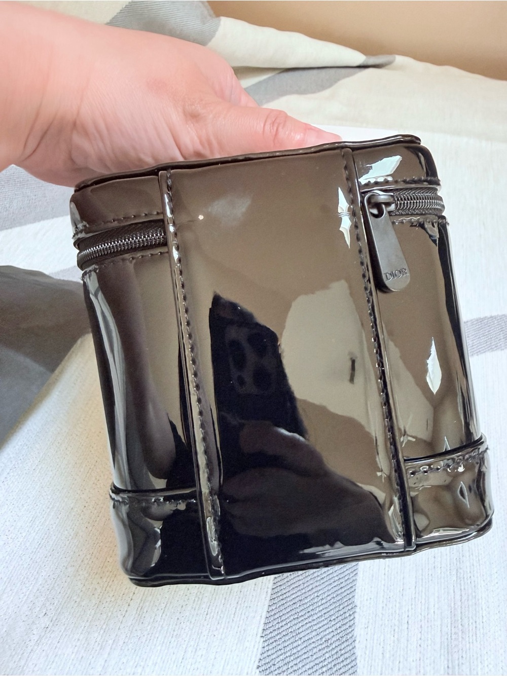 Dior Black Top Handle Cosmetic bag - Picture 7 of 8